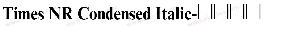 Times NR Condensed Italic字体转换
